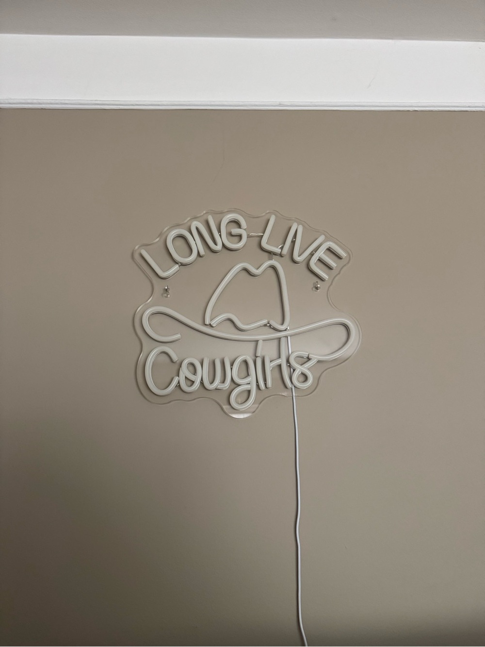 Long Live Cowgirls Neon Wall Sign - White